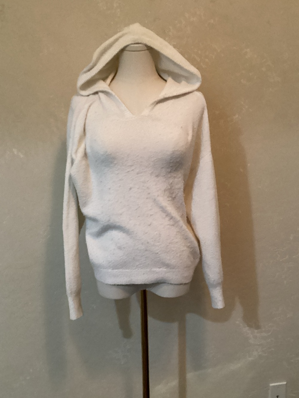 Cozy White Hooded Kids Sweater